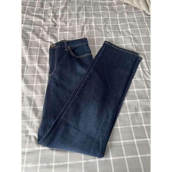 Gloria Vanderbilt Amanda Missy Average Womens 8 Blue High Rise Cotton Blend Jean - Picture 1 of 5